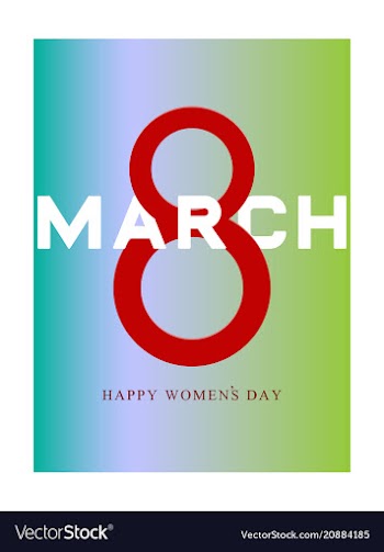 8 march happy womens day greeting card on pink vector image