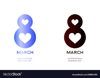 8 march happy womens day greeting card on pink vector image