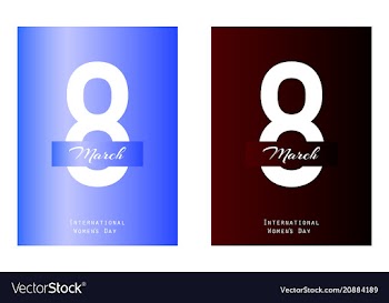 8 march happy womens day greeting card on pink vector image