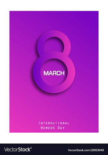 8 march happy womens day greeting card on red vector image