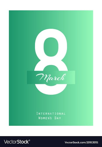 8 march happy womens day greeting card on red vector image