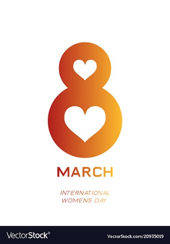 8 march international womens day greeting card vector image