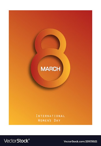 8 march international womens day greeting card vector image