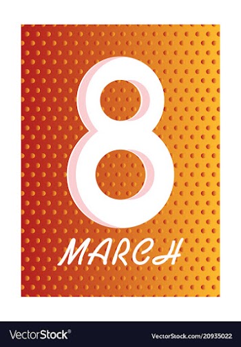 8 march international womens day greeting card vector image