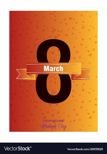 8 march international womens day greeting card vector image
