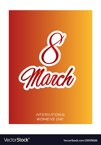 8 march international womens day greeting card vector image