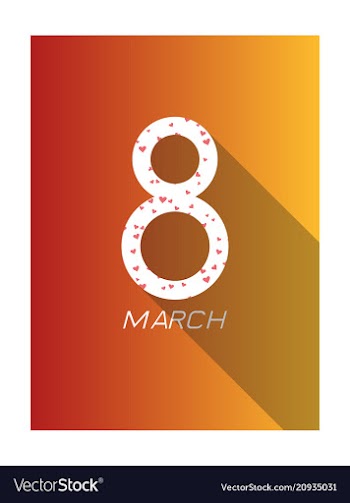 8 march international womens day greeting card vector image