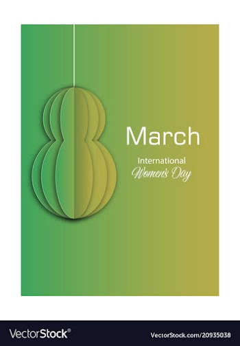 8 march international womens day greeting card vector image