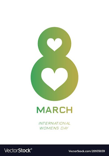 8 march international womens day greeting card vector image