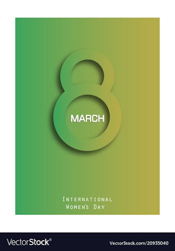 8 march international womens day greeting card vector image