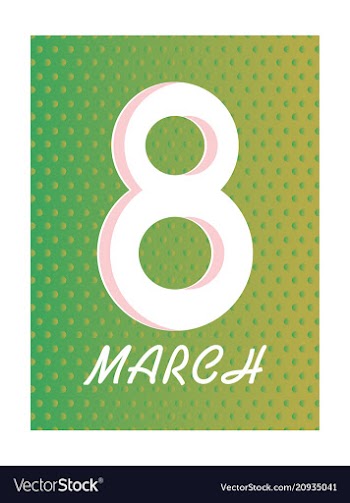 8 march international womens day greeting card vector image