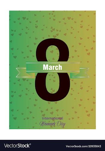8 march international womens day greeting card vector image