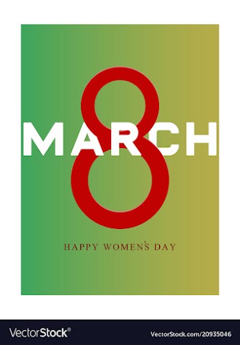 8 march international womens day greeting card vector image