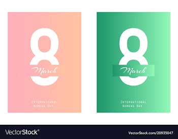 8 march international womens day greeting card vector image
