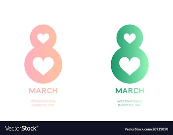 8 march international womens day greeting card vector image