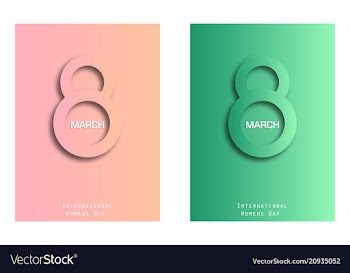 8 march international womens day greeting card vector image