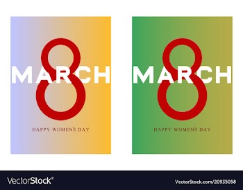 8 march international womens day greeting card vector image