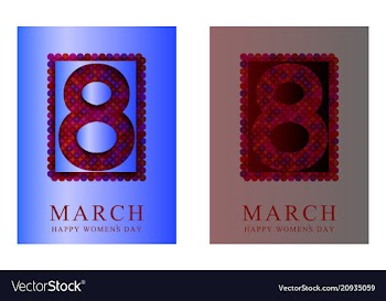 8 march international womens day greeting card vector image