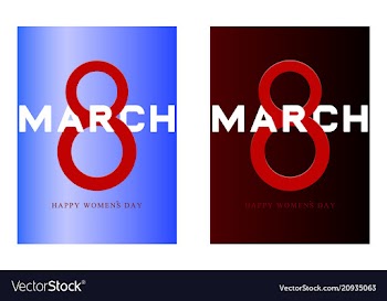 8 march international womens day greeting card vector image