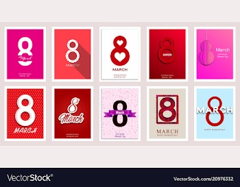8 march mega collection set 8 march vector image