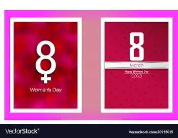 8 march pink concept eight march set vector image