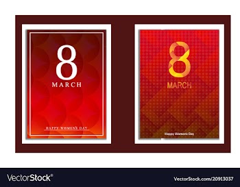 8 march red concept eight march set vector image