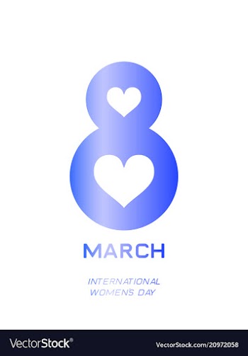 8 march ribbon postcard vector image