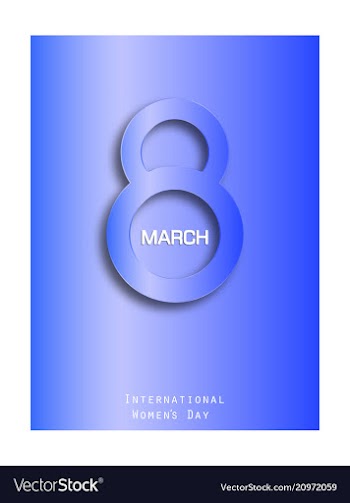8 march ribbon postcard vector image