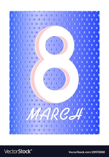8 march ribbon postcard vector image