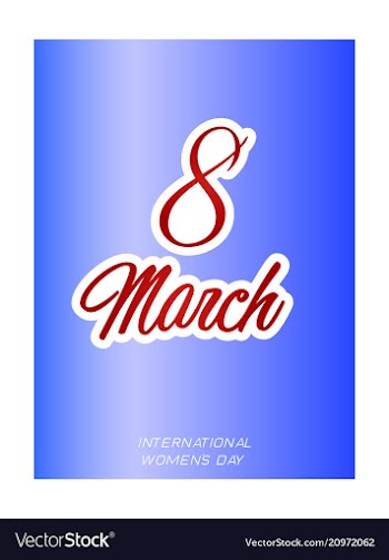 8 march ribbon postcard vector image
