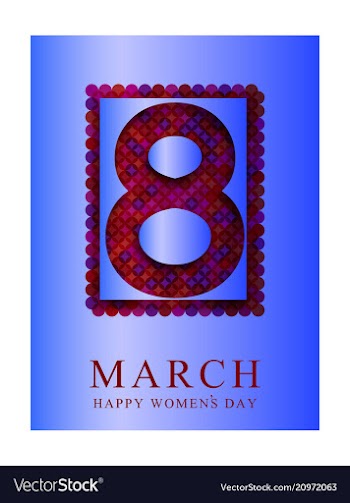 8 march ribbon postcard vector image
