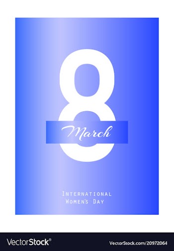 8 march ribbon postcard vector image