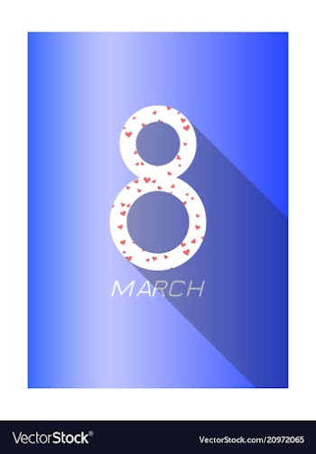 8 march ribbon postcard vector image