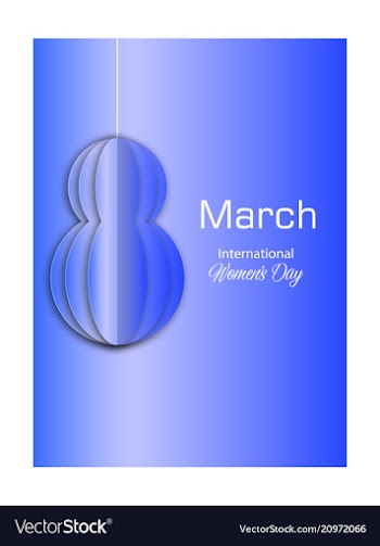 8 march ribbon postcard vector image