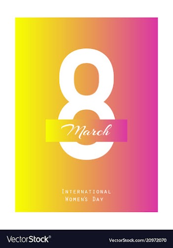8 march ribbon postcard vector image