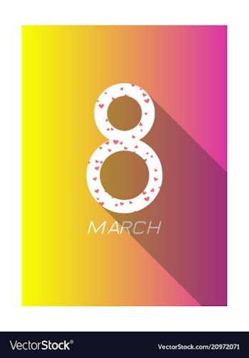 8 march ribbon postcard vector image