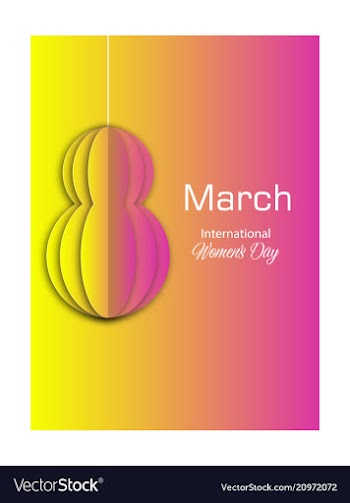 8 march ribbon postcard vector image