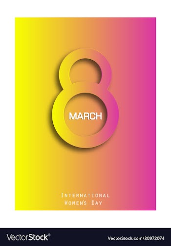 8 march ribbon postcard vector image