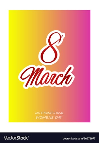 8 march ribbon postcard vector image