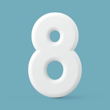 8 number clipart, 3D rendering | Free Photo - rawpixel