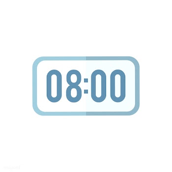 8 o' clock isolated graphic illustration | Free stock vector - 429516