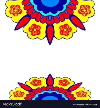 8 Ornamental border flowers silhouette pattern vector image