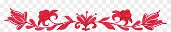 8 Red Flower Border Drawing - Transparent Flower Border