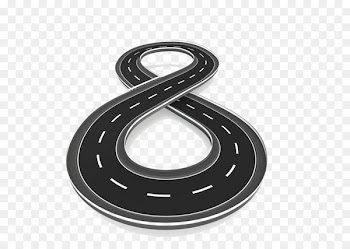 8-shaped road vector 