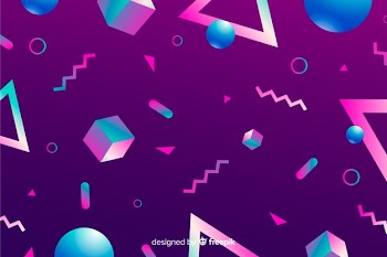 80s geometric background design with retro style Free Vector