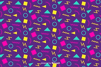 80s geometric background design with retro style Free Vector