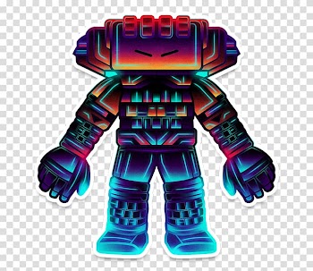 80s Pop Culture Designer Illustration, Color Creative Robot Design transparent background PNG clipart