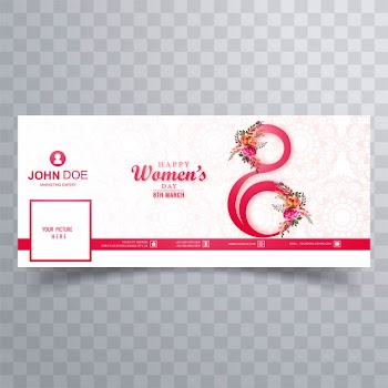 8th march international happy womens day facebook cover banner Free Vector