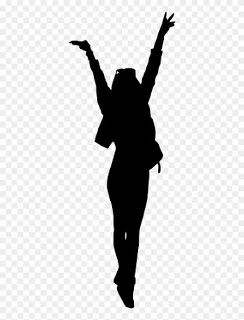 9 People With Hands Up Silhouette - Hands Up