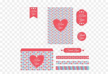 9 Valentine card with label vector 